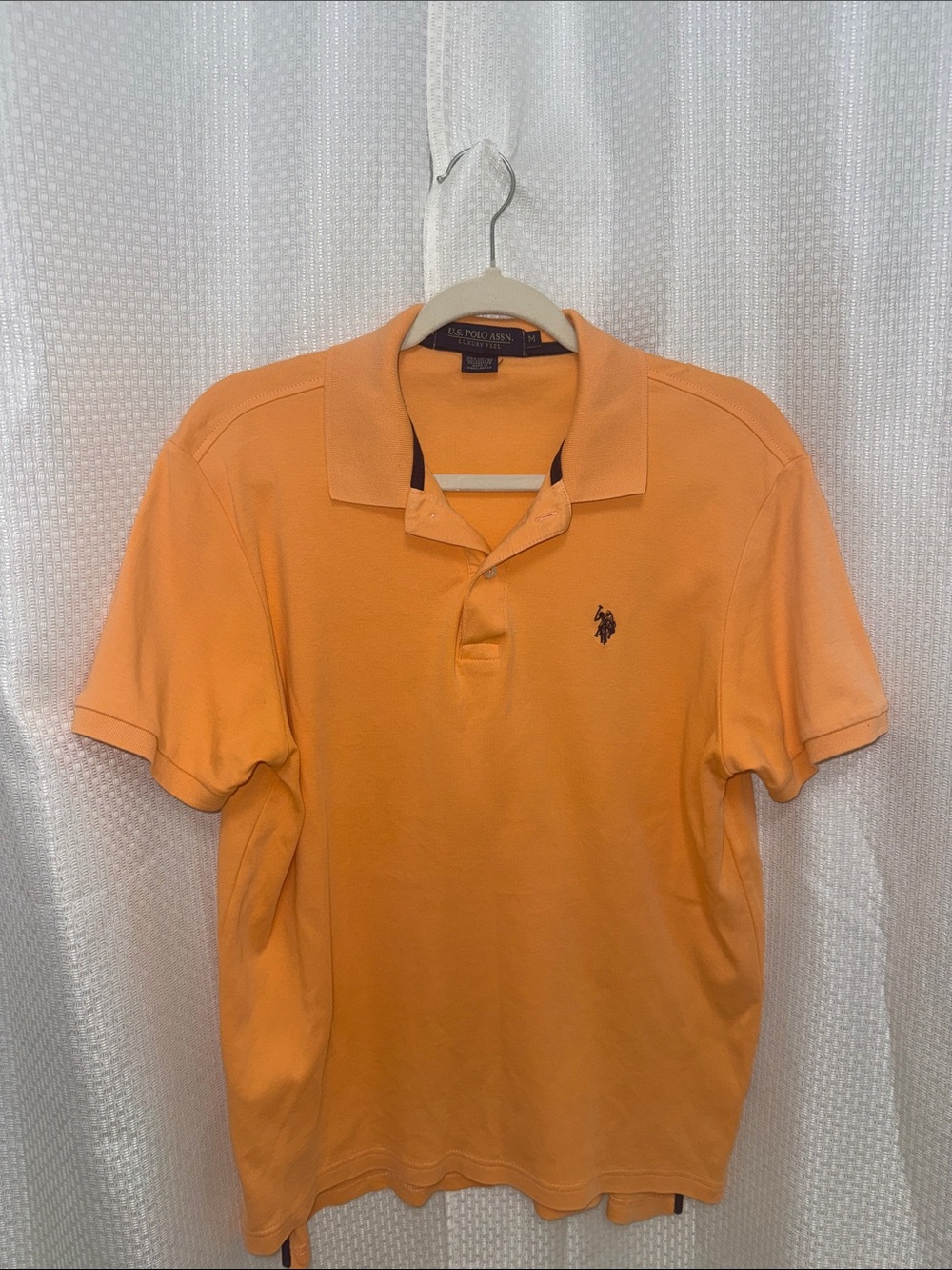 U.S. Polo Assn. Orange Men's Polo with Chest Logo
